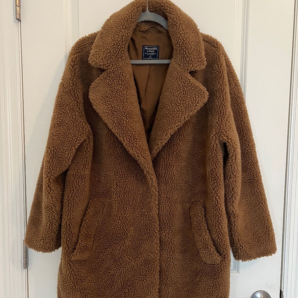 Abercrombie Long Sherpa Teddy coat